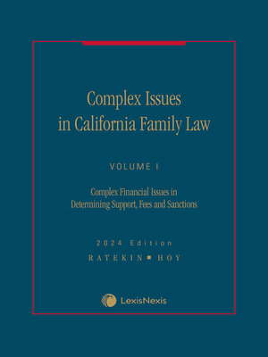 cover image of Complex Issues in California Family Law
